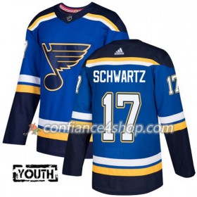 Adidas Maillot de Hockey St. Louis Blues Jaden Schwartz 17 2017-2018 Bleu Authentic - Enfant